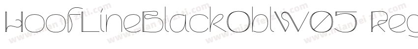 HoofLineBlackOblW05 Regular Regula字体转换